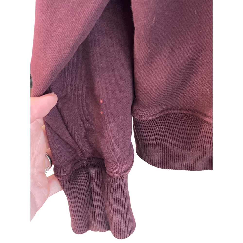 AGOLDE PREMIUM Burgundy Crewneck Sweatshirt Pullover Long Sleeve Top L - Picture 5 of 7